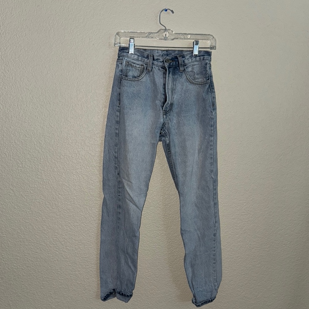 Stylish Light Blue Men's Straight Jeans